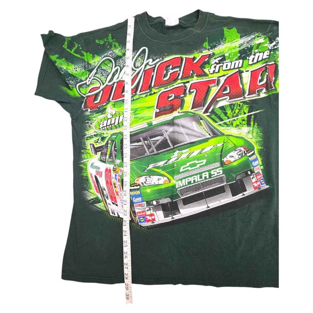 Dale Earnhardt Jr NASCAR AOP Graphic XL Chase Green Short Sleeve 100% Cotton Y2K - Picture 9 of 12